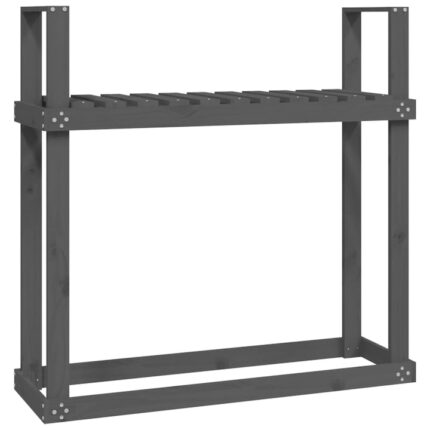 Suport pentru lemne de foc, VidaXL, 110x35x108,5 cm, Gri, 823859