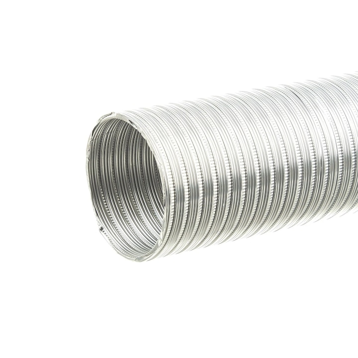 Tub flexibil, aluminiu, grosime 0.08 mm, diametru 140 mm, L 3 m, argintiu