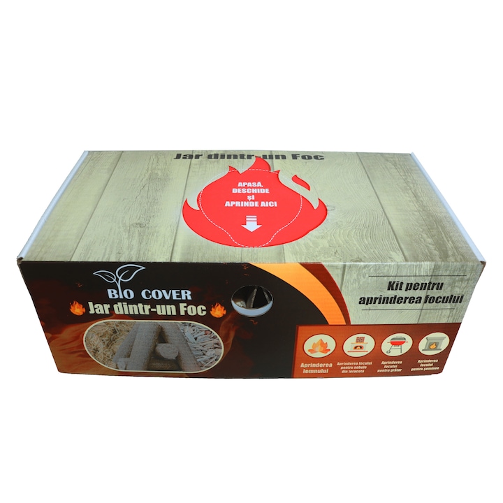 Kit pentru aprinderea focului, BioCover, 2 cutii