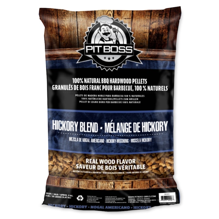 Peleti pentru gratar, Pit Boss, Hickory, 9 kg