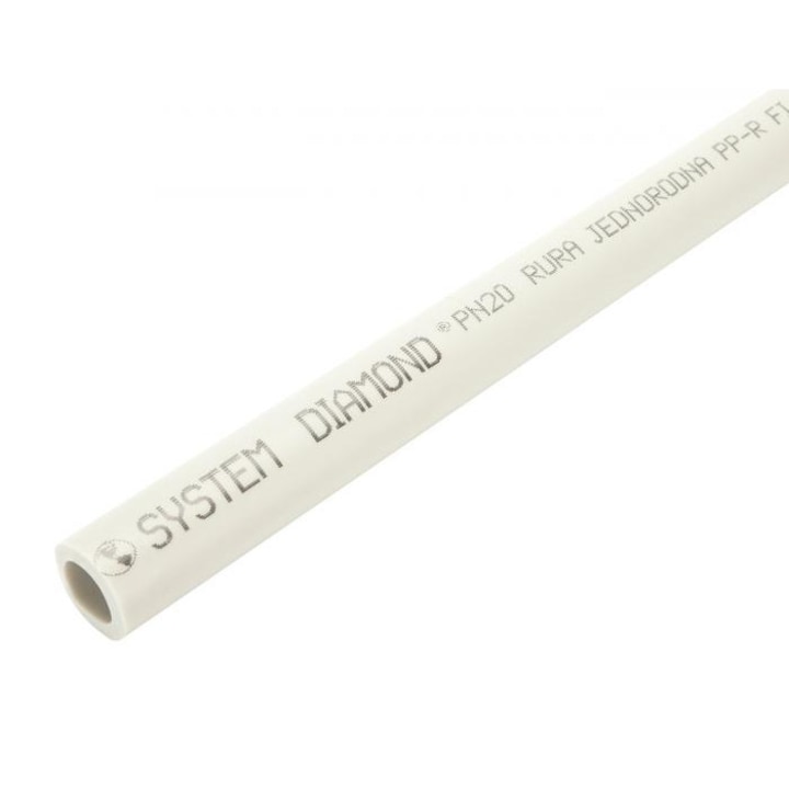 Tub omogen PN20, UN, PPR, 4 m, 32x5,4 mm, Alb