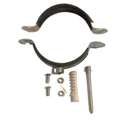 Colier metalic pentru teava 3", 90 mm cu garnitura cauciuc si diblu