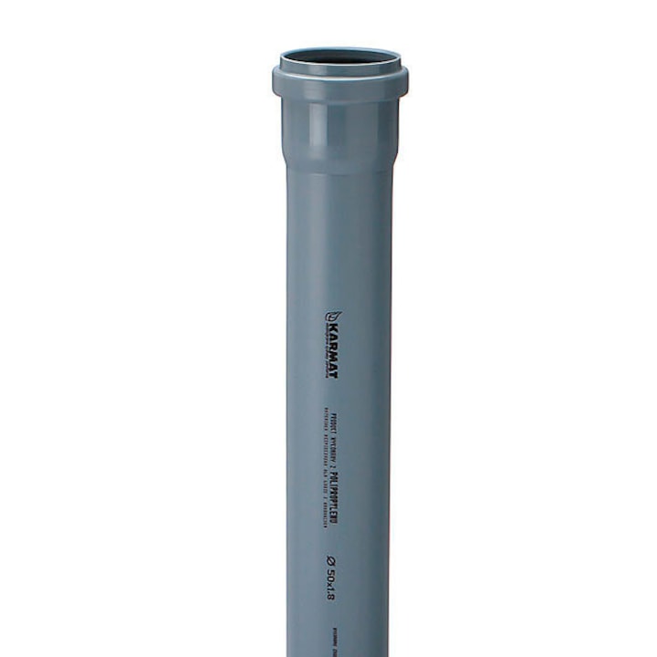 Sistem intern de canalizare, Karmat, Polipropilena, 110 x 1000 mm, Gri
