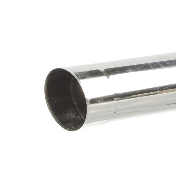 Tub rigid, inox, simplu perete, grosime 0.5 mm, 160 mm, L 1 m, argintiu