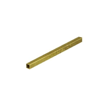 Teava patrata/rectangulara din alama 1.5x1.5x0.3 mm pentru modelism/hobby, 50 cm
