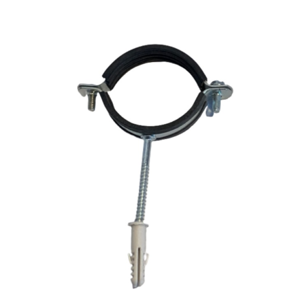 Colier metalic pentru teava 2", 63 mm cu garnitura cauciuc si diblu