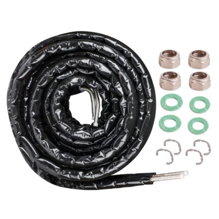Pachet Teava Fornello din Inox Dublu, Izolata, Flexibila, Gofrata 3/4" (DN16) pentru panouri solare, Colac 30 ml (316L), Cablu senzor, Piulite Alama, Garnituri Klingherit si Saibe de strangere