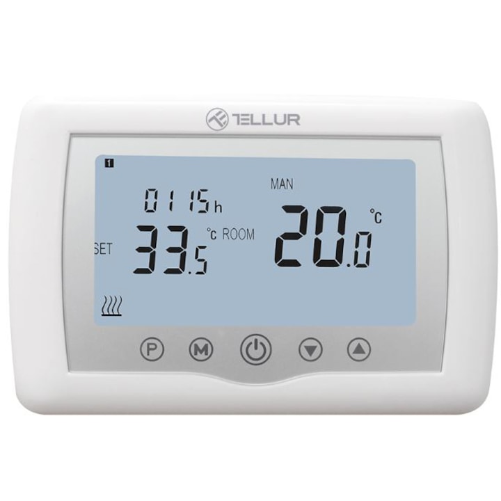Termostat Smart Tellur WiFi, pentru centrala cu Gaz, Universal, Aplicatie