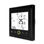 Termostat Techstar® Smart TH-20W, Wireless, 16A, 3500W, Google Home, Alexa, Tuya, Senzor Pardoseala, Negru