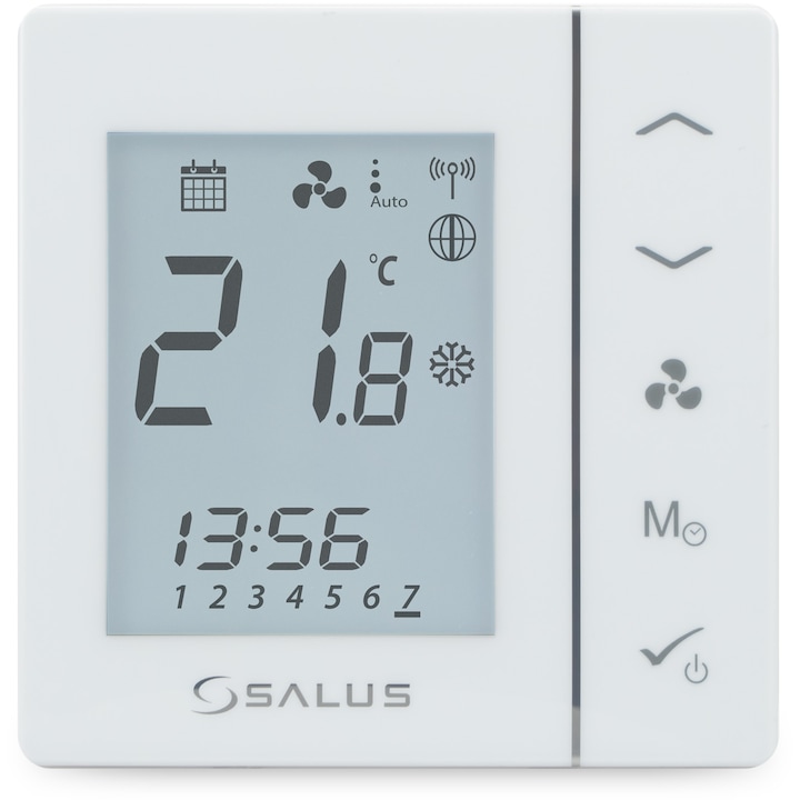 Termostat inteligent pentru ventiloconvector FC600, ZigBee, montare in doza, compatibil Alexa/Google Home Assistant