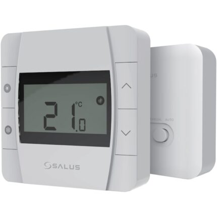 Termostat neprogramabil fara fir Salus DT300RF, mod sleep, setari predefinite, afisaj LCD