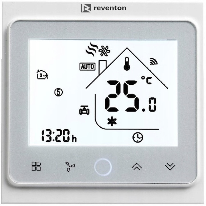 Termostat Reventon HMI, reglare temperatura, 230V AC, 86x86x13.3mm