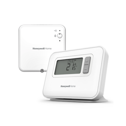 Termostat de ambient pentru centrala Honeywell T3R, programabil pe 7 zile, wireless, alimentare baterii AA