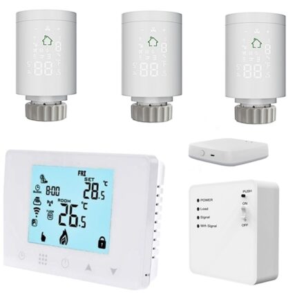 Pachet automatizare Confort ZigBee pentru incalzire cu centrala si 3 radiatoare, Daver