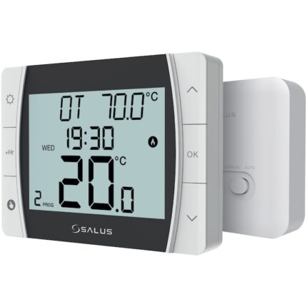 Termostat programabil fara fir Salus DT600RF, cu Opentherm, afisaj LCD, functie optimizare