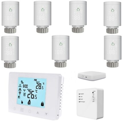Pachet automatizare Confort ZigBee pentru incalzire cu centrala si 7 radiatoare, Daver