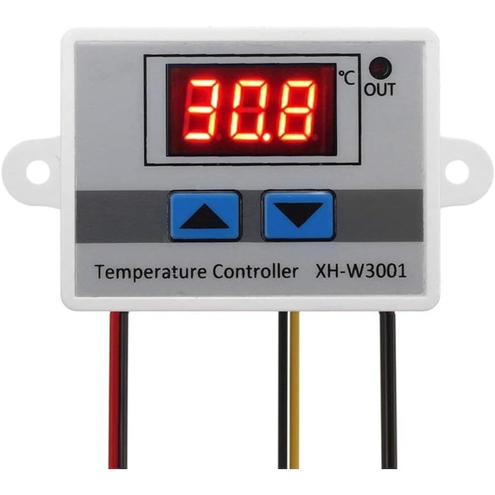 Termostat regulator, Arceli, control digital, display LCD, 12 V, 10 A, pentru gradina, acvarii, sere, inox si abs