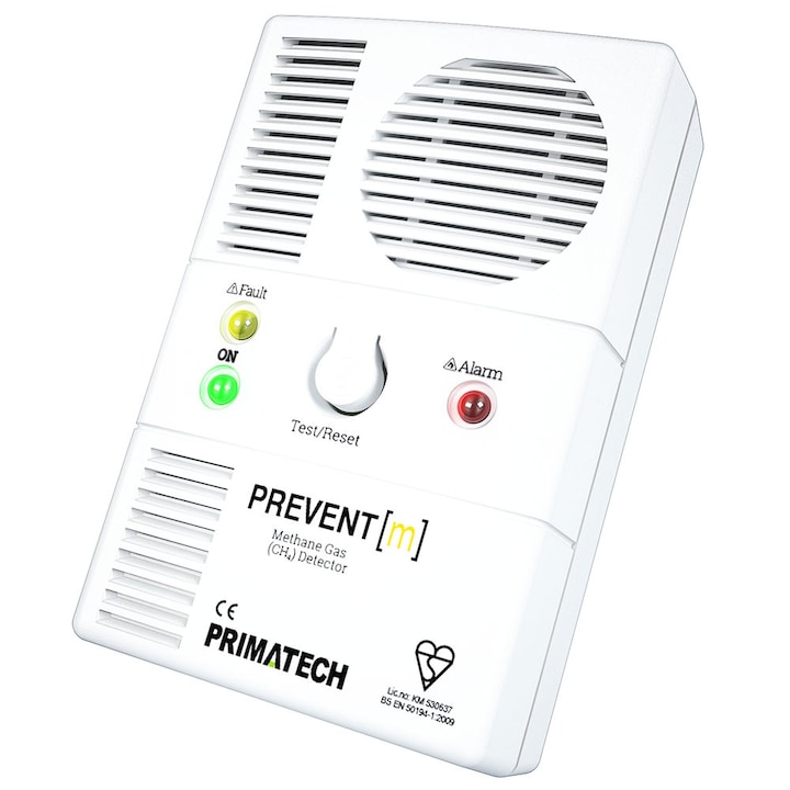 Detector de gaz metan Prevent M, certificat, alb