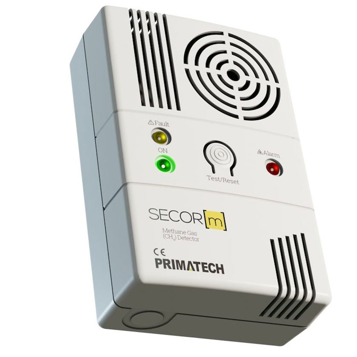 Detector de gaz metan Secor M, alb, alimentare 220V