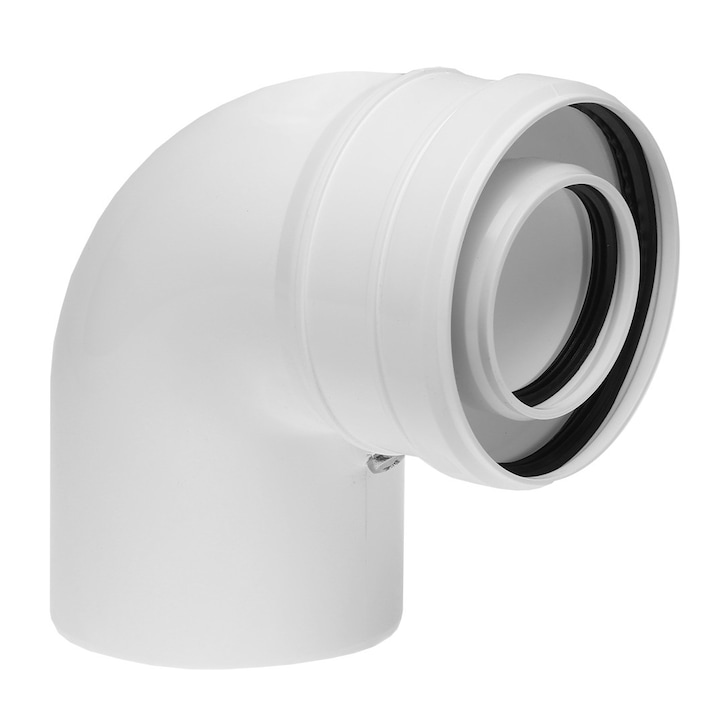 Cot plecare kit evacuare centrala termica in condensare, ATI, diametru 60/100, PP/PP, Tip 02