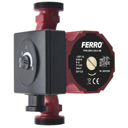 Pompa de recirculare Ferro GPA II, 25-6-180, 180mm, 1"1/2