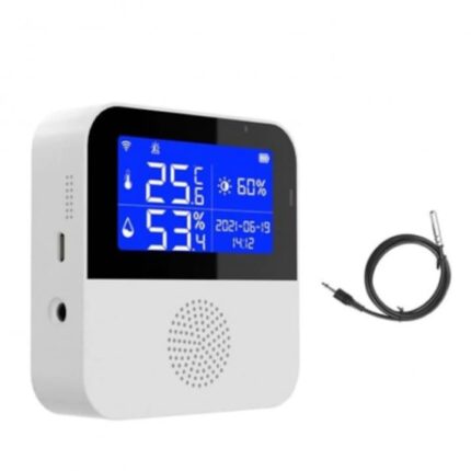 Termostat Inteligent WiFi Andowl, Temperatura si Umiditate, Aplicatie Tuya Smart/Smart Life, Acumulator, Display LCD 2.9 inch