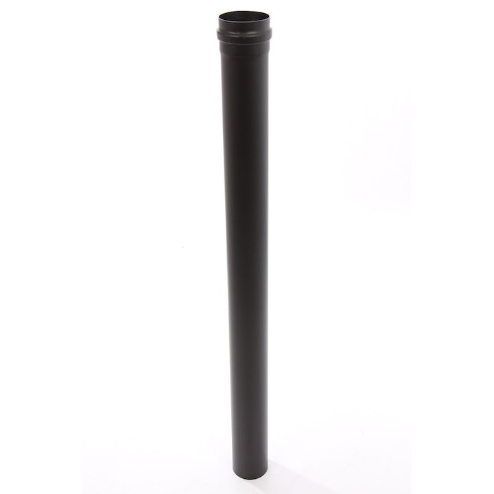 Tub de evacuare fum (gaze arse) , Fornello, otel negru pentru centrale si termoseminee pe peleti, diametru 80 mm, lungime 1 metru, etansare cu garnitura., grosime 1,2 mm