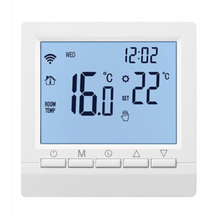 Termostat inteligent, Arhatreya ME83 16A, Tuya Wifi, pentru incalzire electrica prin pardoseala, Alb