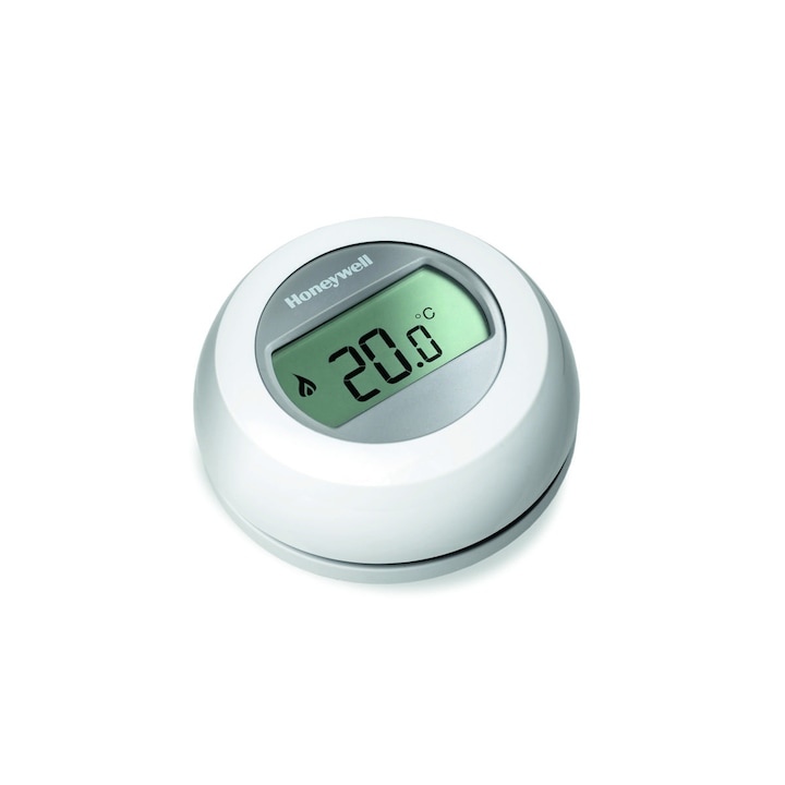 Termostat Smart Honeywell Y87RF, wireless, 5-35°C, display Lcd, App, Baterii, Alb/Gri