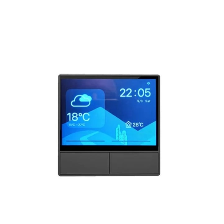 Termostat, Wifi, priza CU, control prin aplicatie, negru
