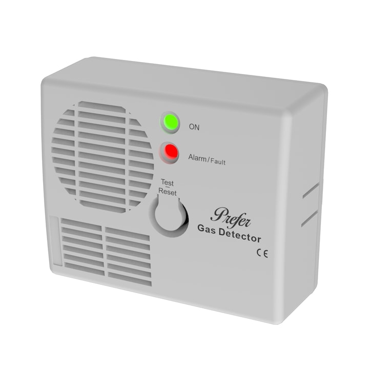Detector de gaz metan Prefer, alb