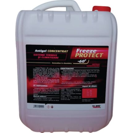 Antigel concentrat pentru centrale termice, Freeze Protect, -60 C, 10 kg, solutie vascoasa ecologica, de culoare roz, optimizare sistem climatizare