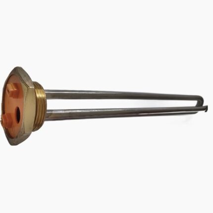 Rezistenta electrica monofazata pentru boiler, din inox, 2000W, 220V, flansa filetata 1.1/4'', Daver