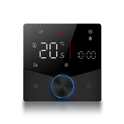 Termostat inteligent, Arhatreya® WHT-009 GA, Tuya Wifi 5A, pentru incalzire apa, Negru