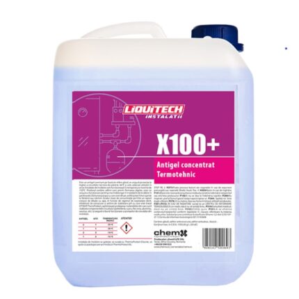 Antigel concentrat pentru centrale termice, ChemX, Liquitech X100+, albastru, 5 kg