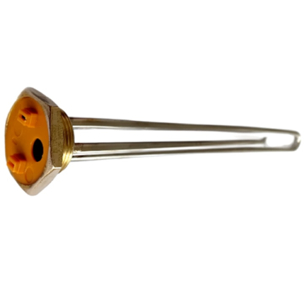 Rezistenta electrica monofazata pentru boiler, din inox, 3000W, 220V, flansa filetata 1.1/4'', Daver