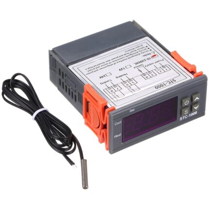 Controler digital de temperatura Tovbmup STC-1000, cu senzor, -50 pana la 99°C, 110-220V, dimensiuni 85x75x34.5mm