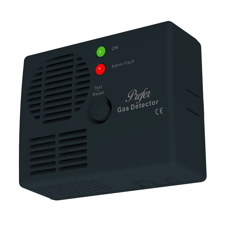 Detector de gaz metan Prefer, negru