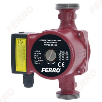 Pompa de recirculare Ferro 25-6-180, 180mm, 11/2"