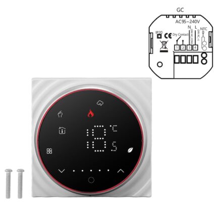 Termostat Inteligent Mmgoqqt, Programabil 7 Zile, Control Temperatura Precis, Negru