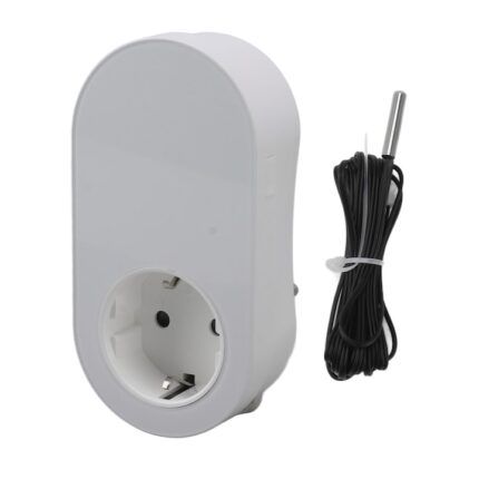 Termostat inteligent WiFi Mmgoqqt, dual temperatura, senzor dublu, alb, 16A