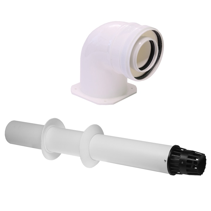 Kit evacuare gaze arse centrala termica condensare ATI, compatibil Immergas, material PP/PP