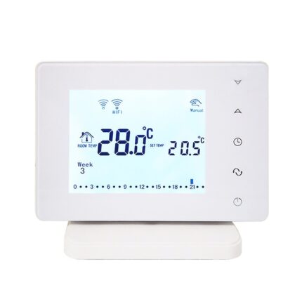 Termostat inteligent / smart WiFi Beok BOT306RF-WIFI pentru centrala termica pe gaz si incalzire in pardoseala, programabil, agent termic, anti-inghet, control de pe telefon mobil