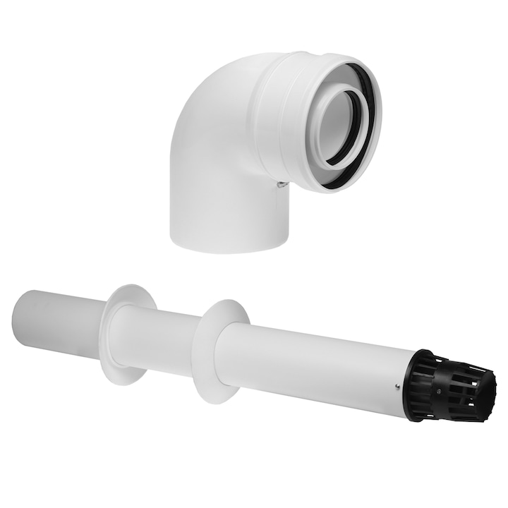 Kit evacuare gaze arse centrala termica condensare ATI, compatibil Roca, material PP/PP