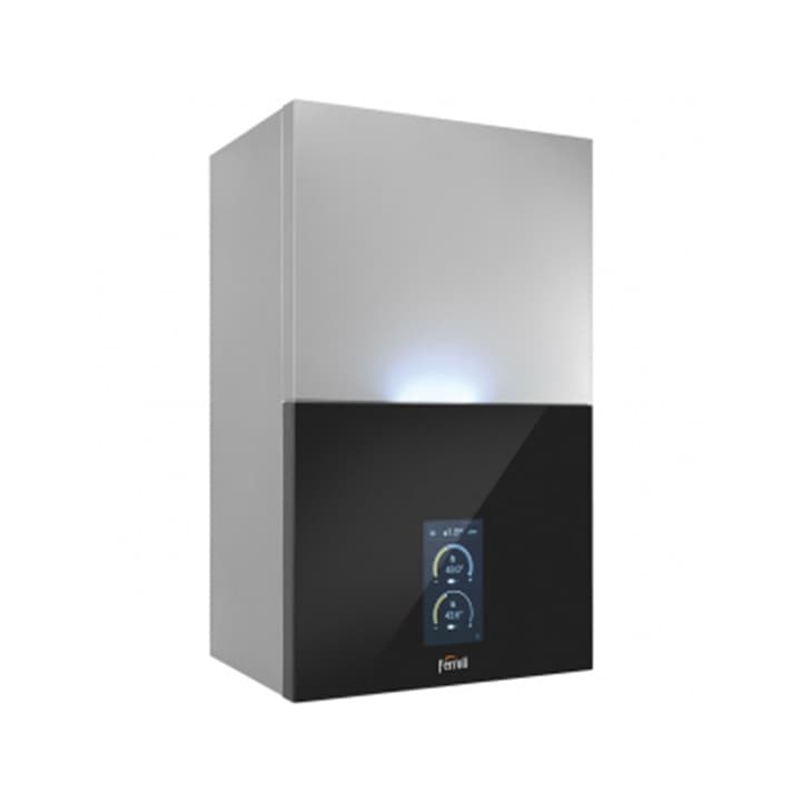 Centrala in condensatie Ferroli Bluehelix Maxima 34C, kit evacuare si Ferroli FER 309 WIFI incluse
