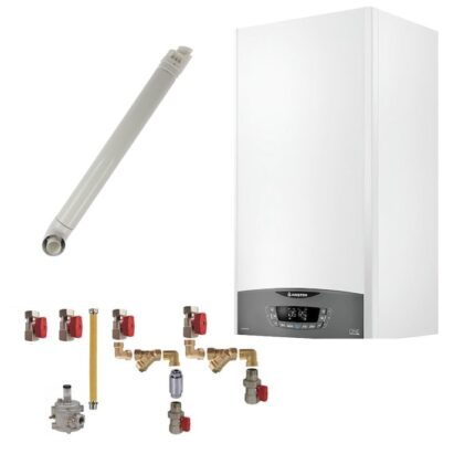 Centrala murala in condensare Ariston Clas One 35 Wi-FI, kit evacuare si kit montaj complet RTM