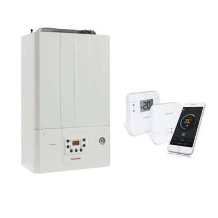 Pachet control inteligent de la distanta: Centrala termica Immergas Victrix Tera 24/28 1 Erp 24 cu kit de evacuare si termostat Salus RT310i