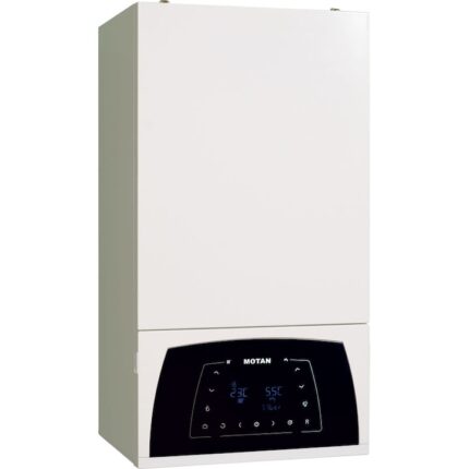 Centrala termica Motan Condens Plus 100 29 kW, condensatie, hidrobloc bronz, raport modulare 1:10, kit evacuare inclus