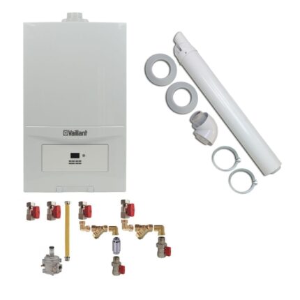 Centrala termica Vaillant VUW 236/7-2 eco tec Pure 23 kw, kit evacuare si kit montaj complet RTM