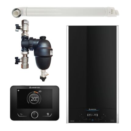 Pachet centrala termica in condensare Ariston ALTEAS ONE+ NET 35, 35 kW, gaz natural + GPL, Wi-Fi, senzor camera Sensys HD, filtru antimagnetita Fernox F1 Sigma si kit evacuare RTM incluse